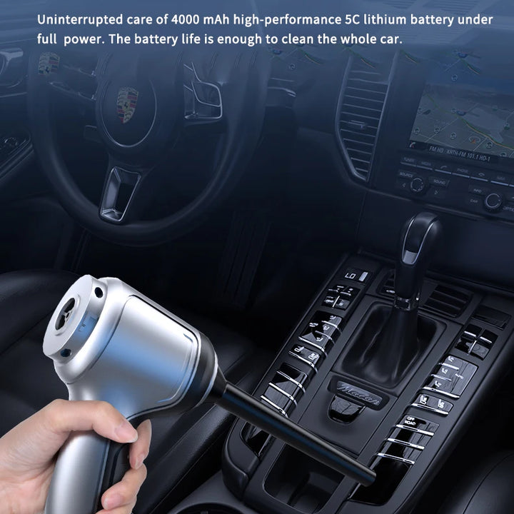 Portable Wireless Car Vacuum – 4-in-1 Handheld Powerful Suction Home & Auto