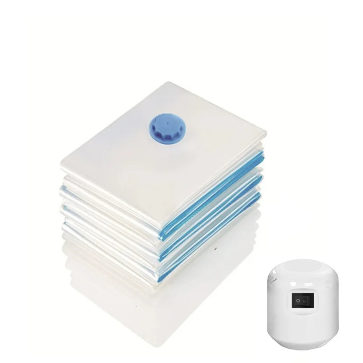 Mini Electric Vacuum Pump – Compression Sealer for Clothes & Food Storage Bags | Space-Saving Organizer