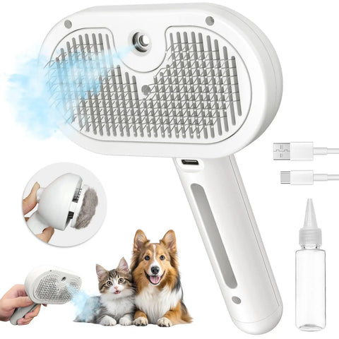 Pet Spray Grooming Comb – De-shedding & Styling Tool for Dogs and Cats