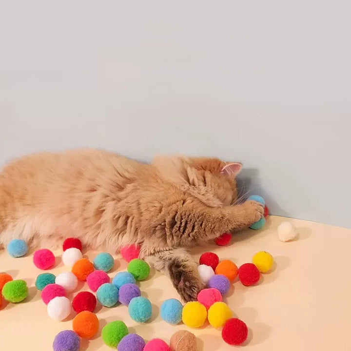 Interactive Cat Toy - Plush Ball Launcher for Indoor Play
