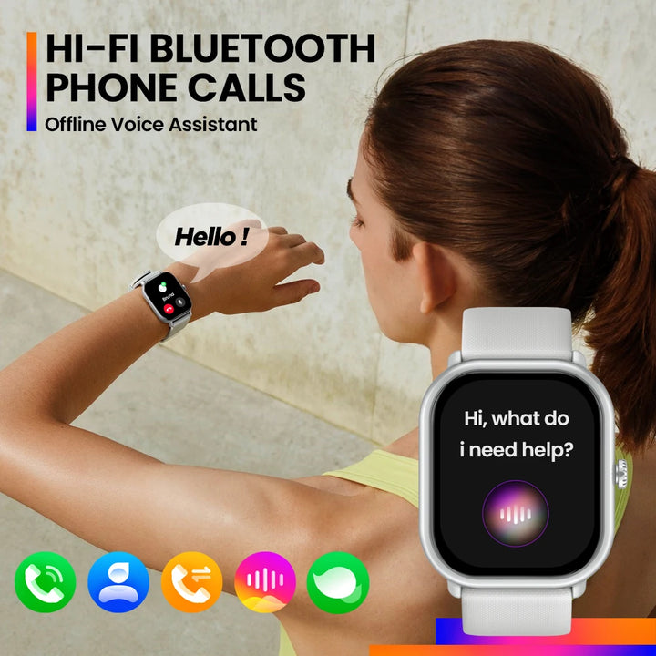 Men’s Waterproof Smartwatch with Bluetooth Calls & Fitness Tracking