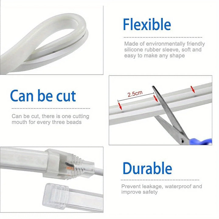 LumiFlex Gesture-Controlled Neon Strip