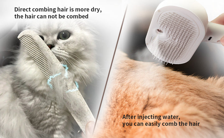 Pet Spray Grooming Comb – De-shedding & Styling Tool for Dogs and Cats
