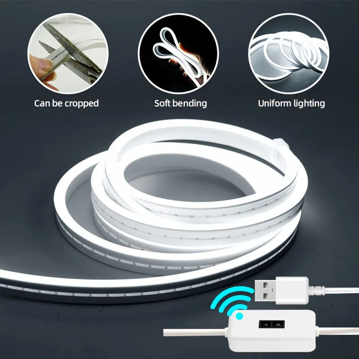 LumiFlex Gesture-Controlled Neon Strip