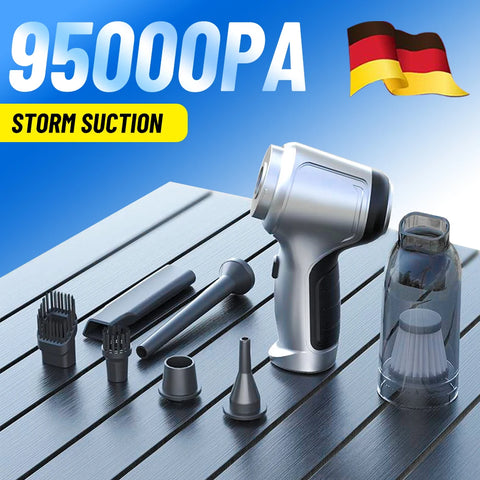 Portable Wireless Car Vacuum – 4-in-1 Handheld Powerful Suction Home & Auto