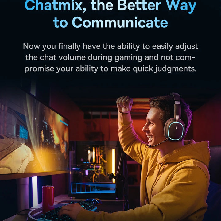 Baseus GH02 Wireless Gaming Headphones - RGB & Bluetooth 5.3