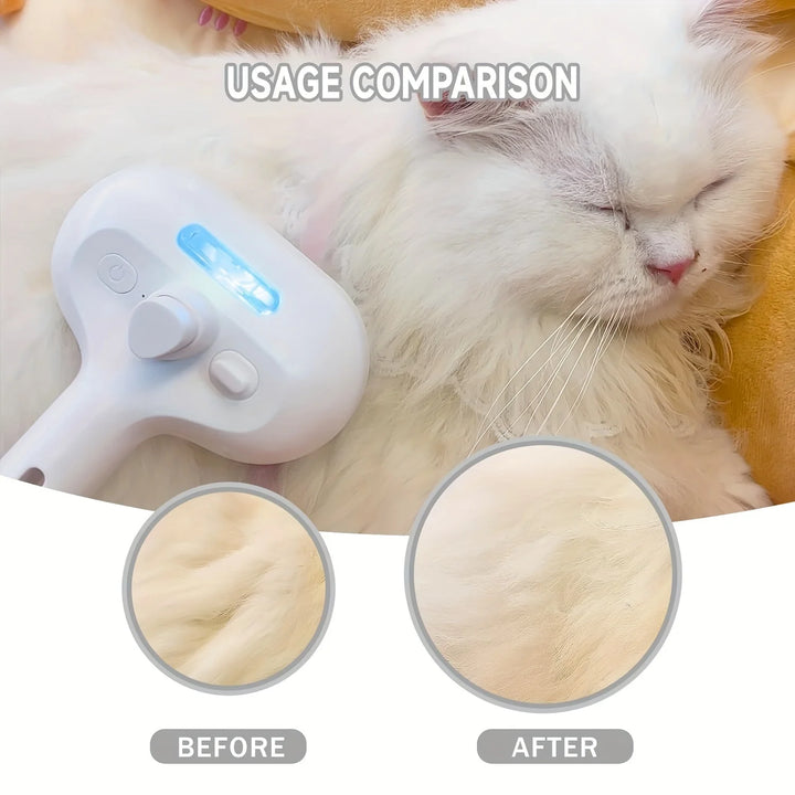 Pet Hair Remover Comb with Spray – Grooming Tool (Dogs & Cats) Built-in Mist Function