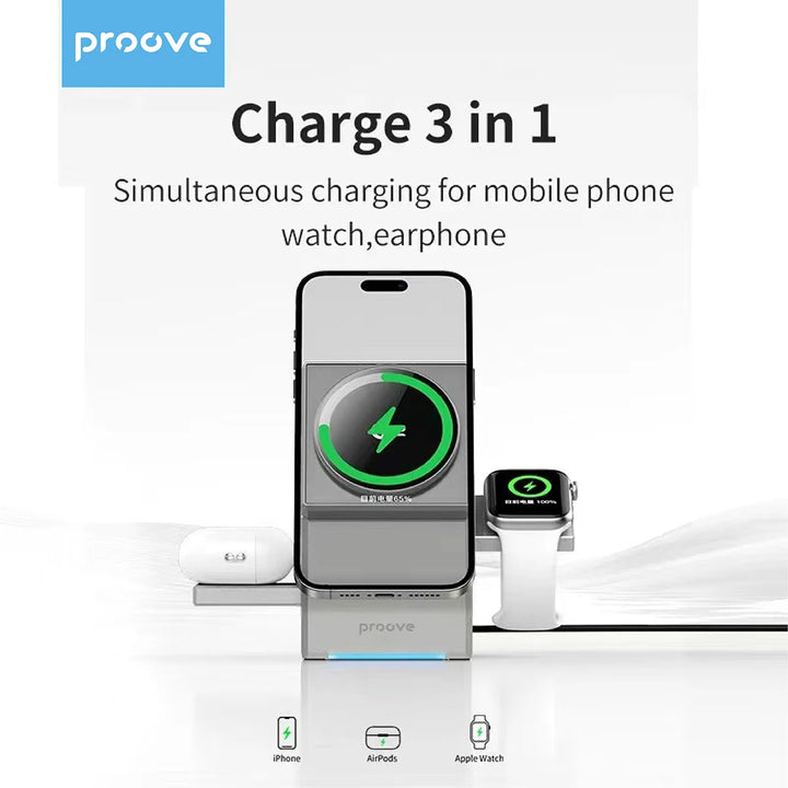 SyncFlow Pro: The 3-in-1 Smart Wireless Charging Hub
