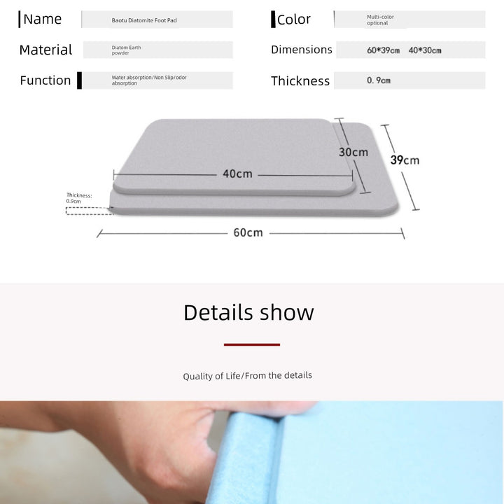 ZenDry Diatomite Bath Mat