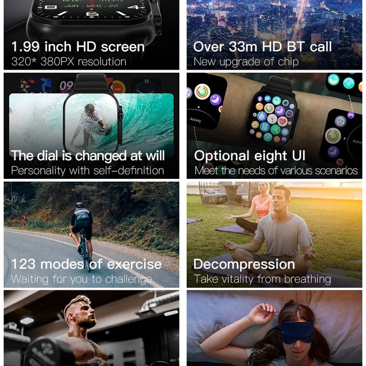 T900 Ultra 2 Smartwatch 49mm – Bluetooth Calls, NFC & Wireless Charging