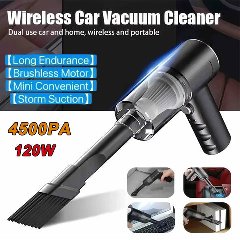 Handheld Car Wireless Vacuum Cleaner - Dry & Wet Use