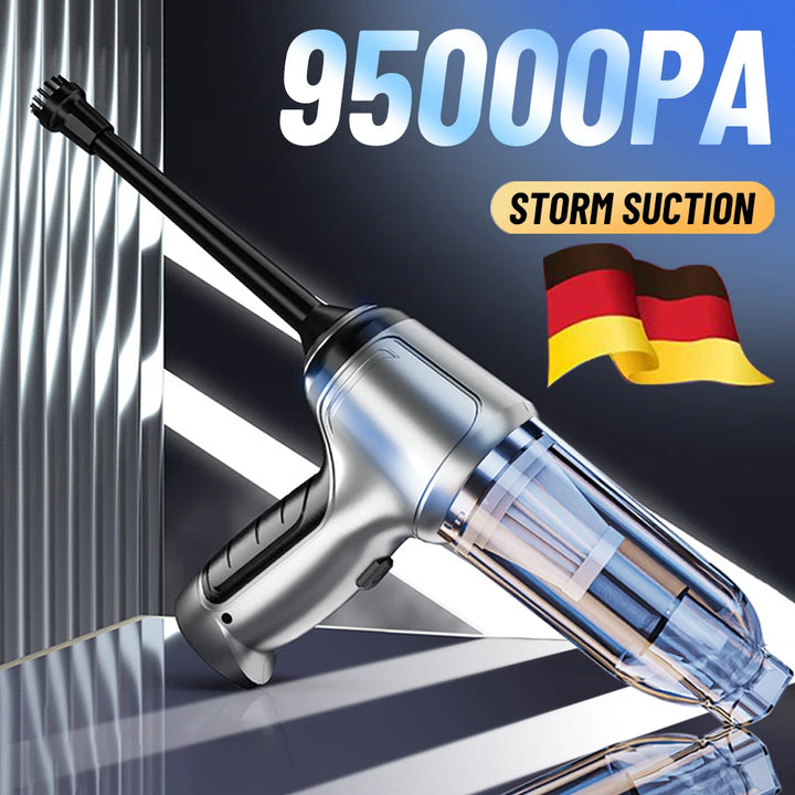 Portable Wireless Car Vacuum – 4-in-1 Handheld Powerful Suction Home & Auto